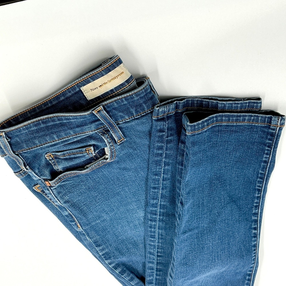 Pilcro Letterpress Size 32 Jeans Blue Slim Leg Serif MSRP $128 Anthropologie